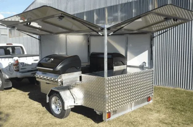 BBQ Trailer opened