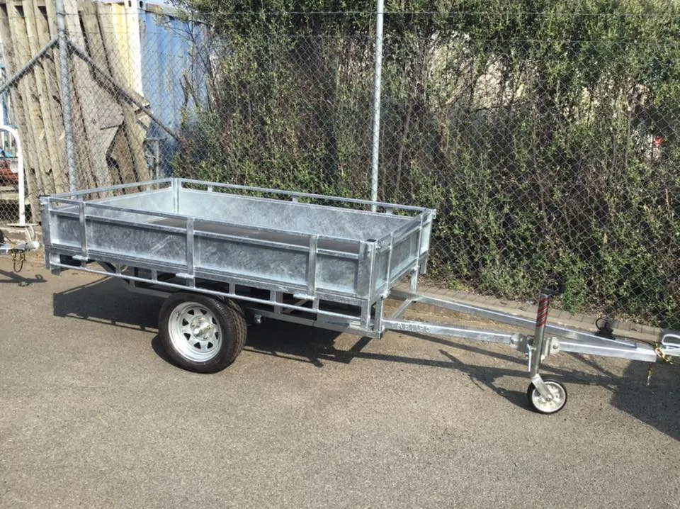 Single Axle Trailer with drop sides up