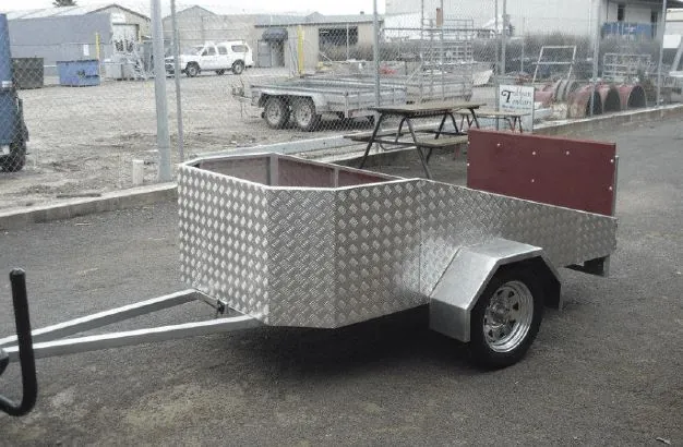 motorcycle trailer flatbed front