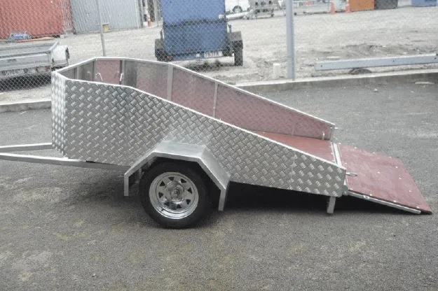 motorcycle trailer flatbed side